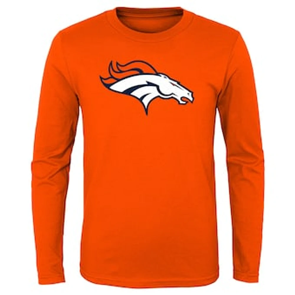 Preschool Orange Denver Broncos Primary Logo Long Sleeve T-Shirt