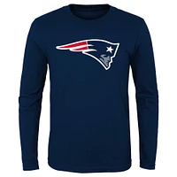 Preschool Navy New England Patriots Primary Logo Long Sleeve T-Shirt