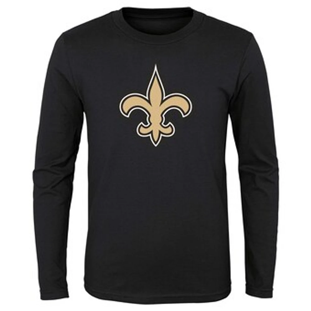 Preschool Black New Orleans Saints Primary Logo Long Sleeve T-Shirt