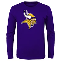 Preschool Purple Minnesota Vikings Primary Logo Long Sleeve T-Shirt