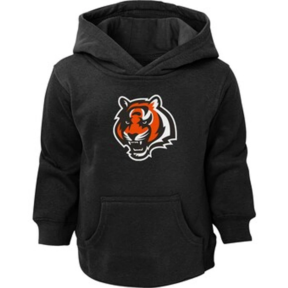 Toddler Black Cincinnati Bengals Logo Pullover Hoodie