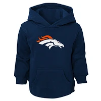 Toddler Navy Denver Broncos Logo Pullover Hoodie