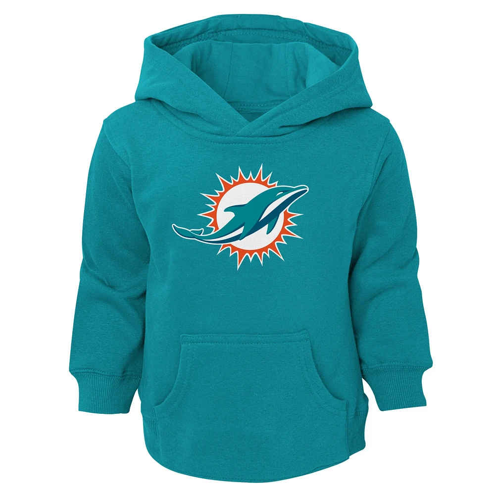 Toddler Aqua Miami Dolphins Logo Pullover Hoodie