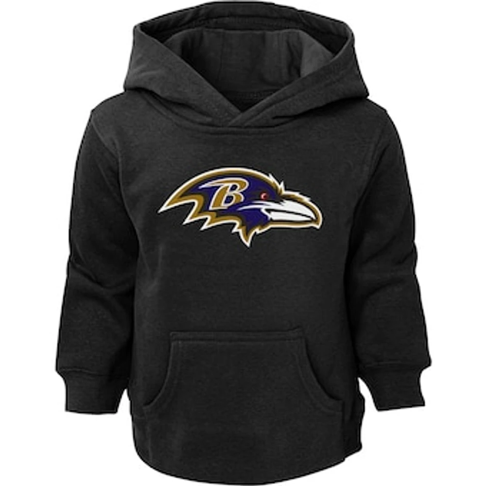 Toddler Black Baltimore Ravens Logo Pullover Hoodie