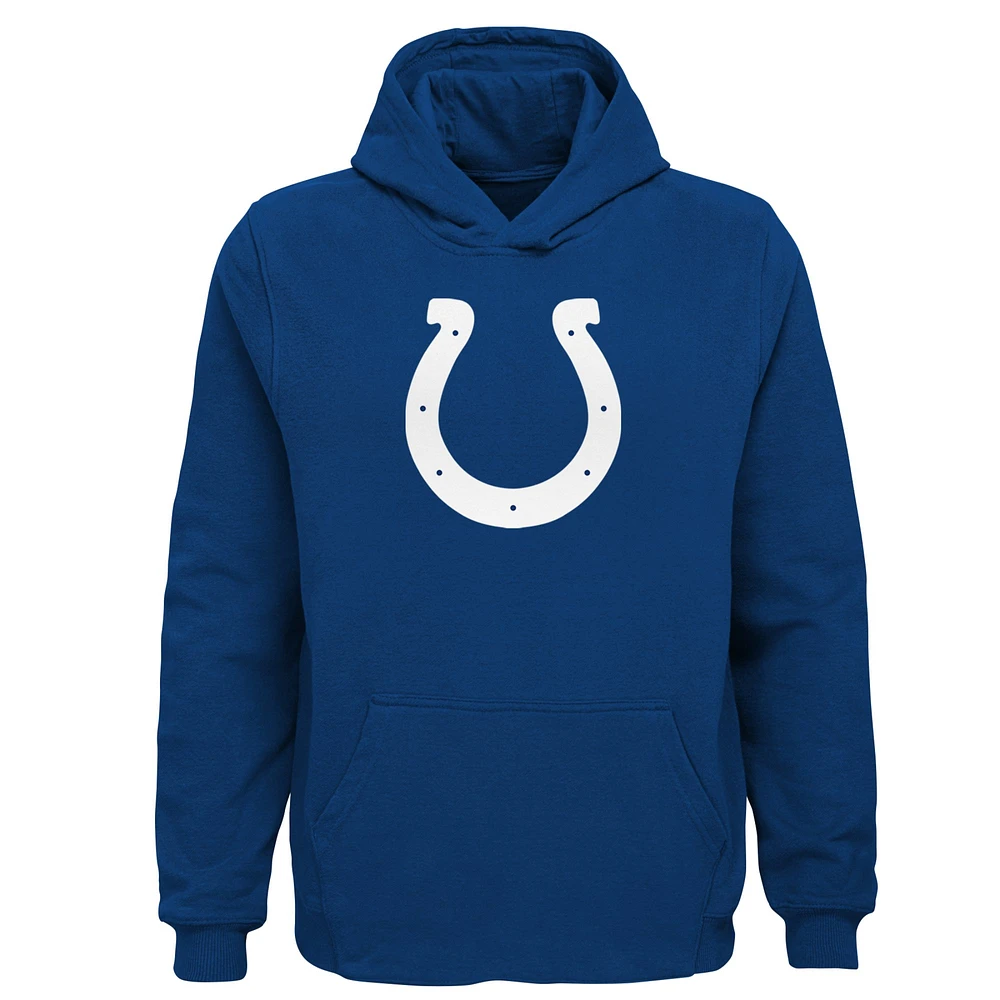 Youth Royal Indianapolis Colts Team Logo Pullover Hoodie