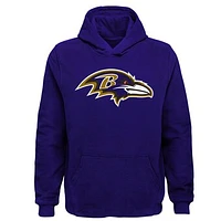 Youth Purple Baltimore Ravens Team Logo Pullover Hoodie