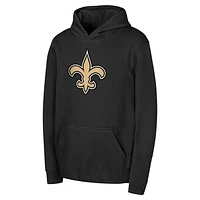 Youth Black New Orleans Saints Team Logo Pullover Hoodie