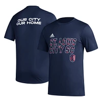 Men's adidas Navy St. Louis City SC Team Jersey Hook AEROREADY T-Shirt