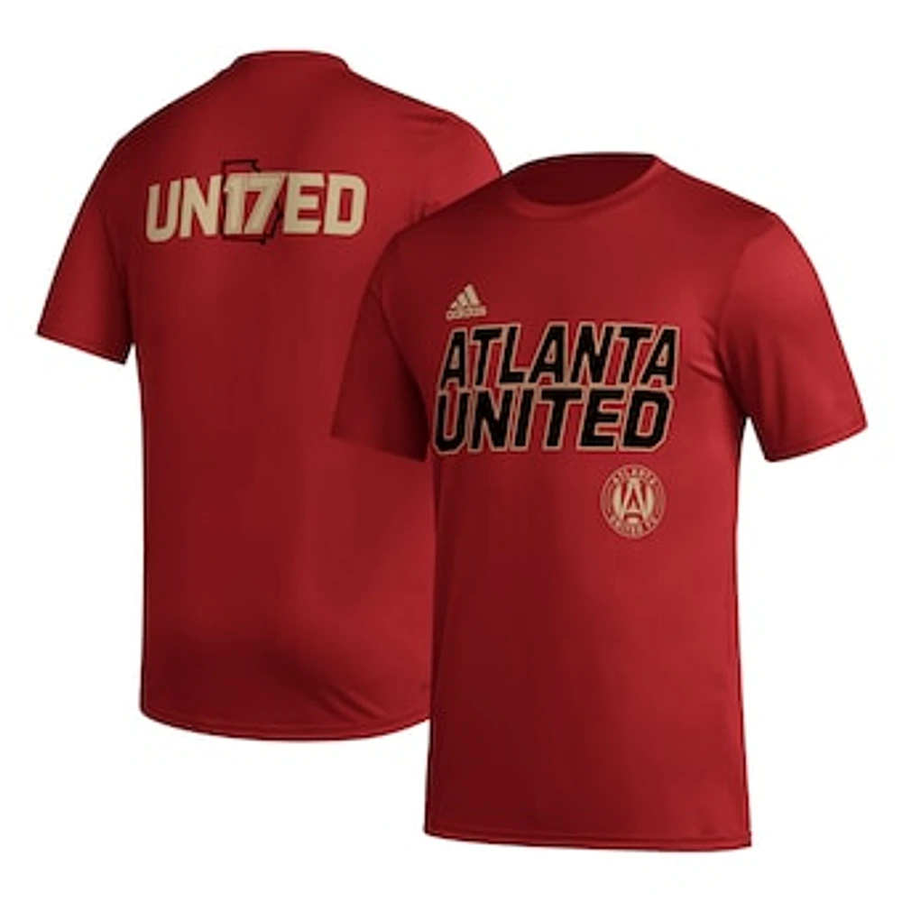 Men's adidas Red Atlanta United FC Team Jersey Hook AEROREADY T-Shirt