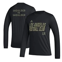 Men's adidas Black LAFC Jersey Hook AEROREADY Long Sleeve T-Shirt