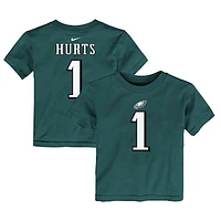 Toddler Nike Jalen Hurts Green Philadelphia Eagles Player Name & Number T-Shirt