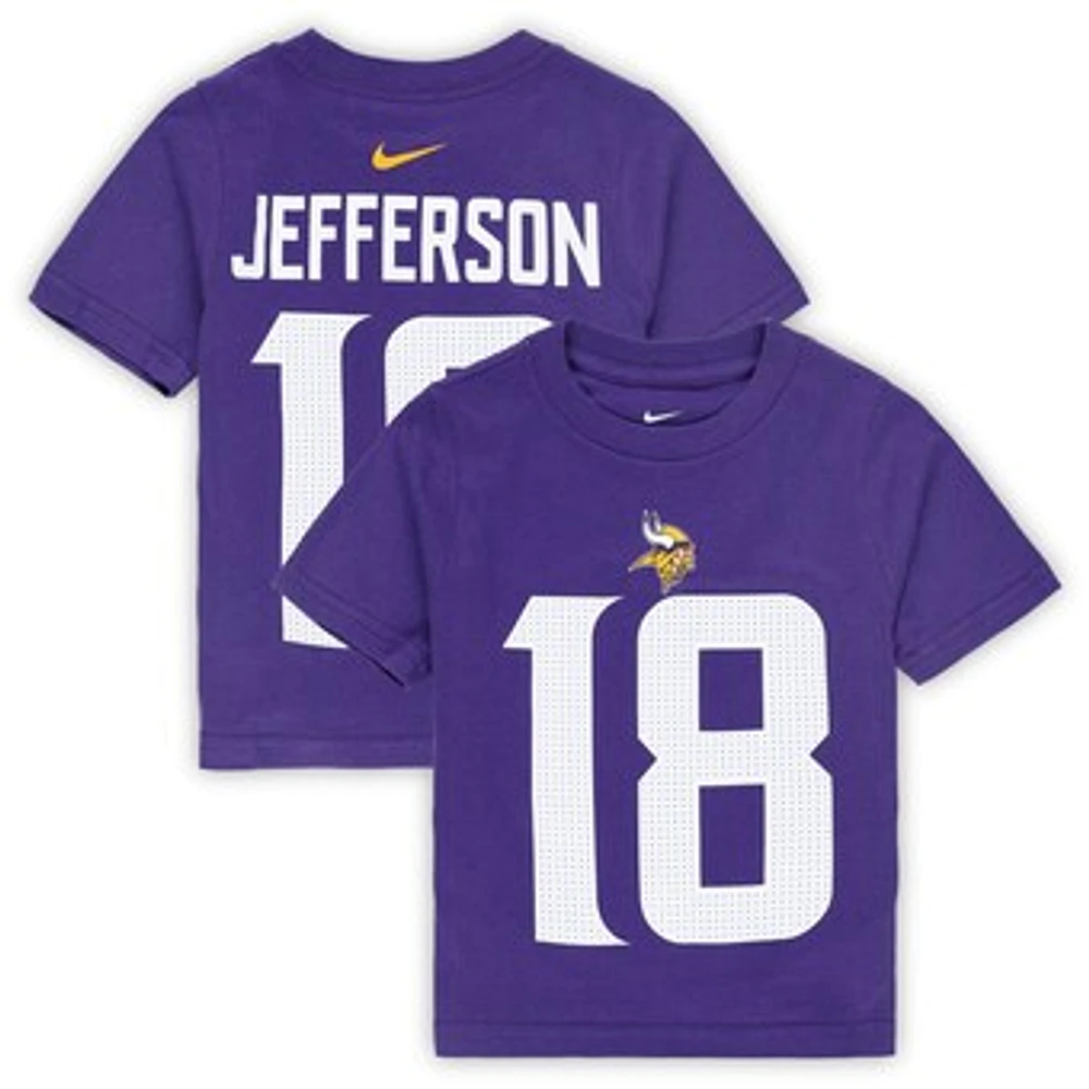 Toddler Nike Justin Jefferson Purple Minnesota Vikings Player Name & Number T-Shirt