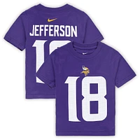 Toddler Nike Justin Jefferson Purple Minnesota Vikings Player Name & Number T-Shirt