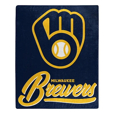 The Northwest Group  Milwaukee Brewers 50" x 60" Signature Raschel Plush Throw Blanket