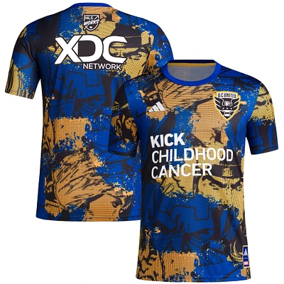 Men's adidas Royal D.C. United 2023 MLS Works Kick Childhood Cancer x Marvel Pre-Match Top