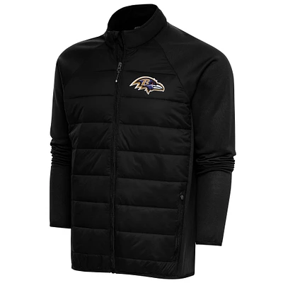 Men's Antigua  Black Baltimore Ravens Altitude Full-Zip Jacket