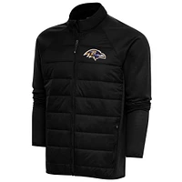 Men's Antigua  Black Baltimore Ravens Altitude Full-Zip Jacket