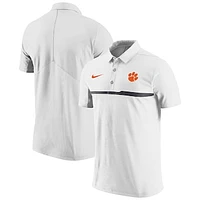 Men's Nike White Clemson Tigers Coaches Performance Polo