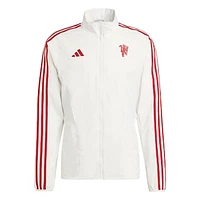 Men's adidas White Manchester United 2023/24 Anthem Full-Zip Jacket