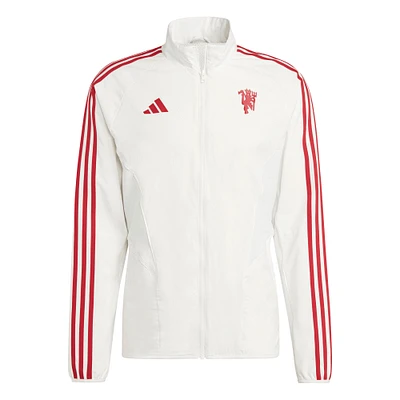 Men's adidas White Manchester United 2023/24 Anthem Full-Zip Jacket