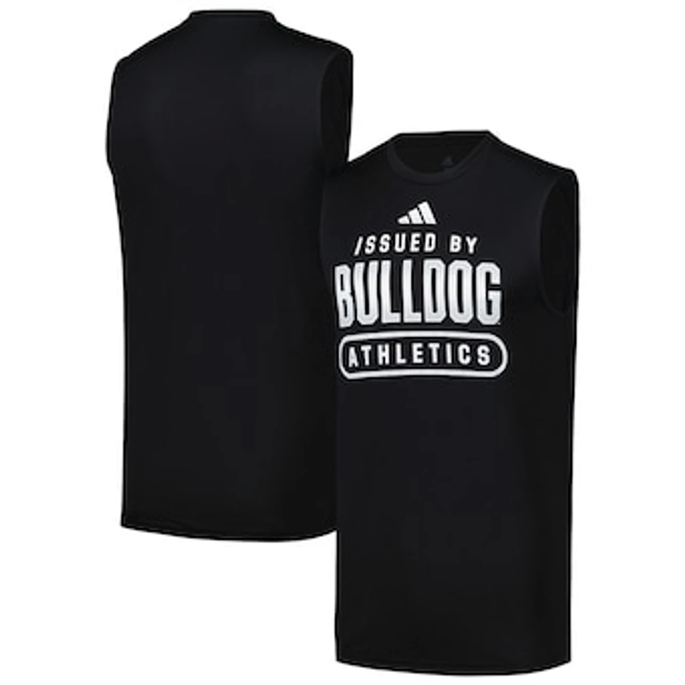 Men's adidas Black Mississippi State Bulldogs Sideline AEROREADY Pregame Tank Top