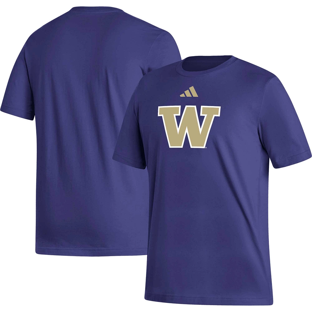 Men's adidas Purple Washington Huskies Logo Fresh T-Shirt