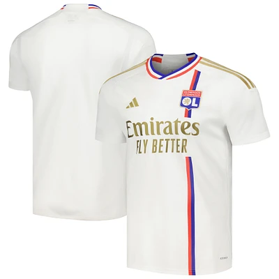 Men's adidas White Olympique Lyonnais 2023/24 Home Replica Jersey