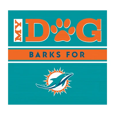 Imperial  Miami Dolphins 10" x 10.5" Dog Barks Wall Art