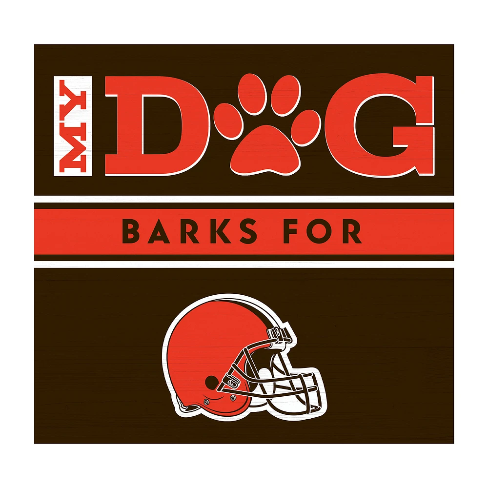 Imperial Cleveland Browns 10" x 10.5" Dog Barks Wall Art