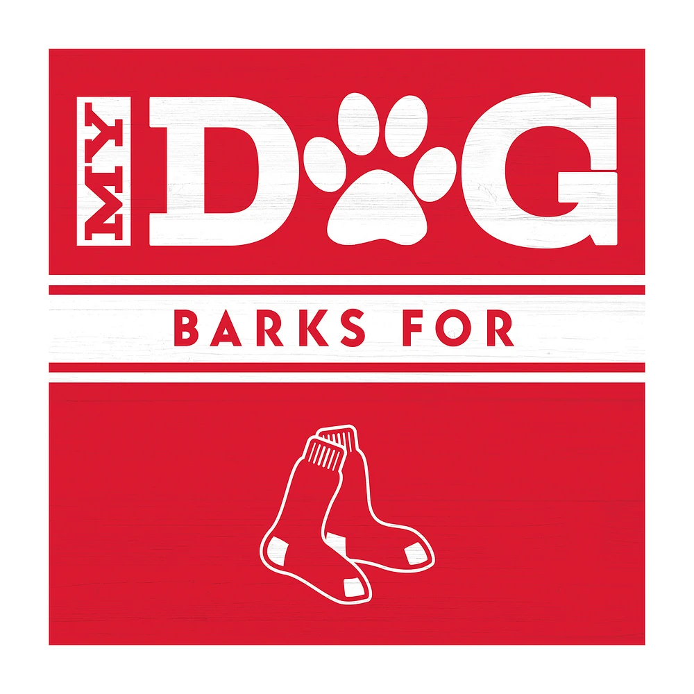 Imperial Boston Red Sox 10" x 10.5" Dog Barks Wall Art