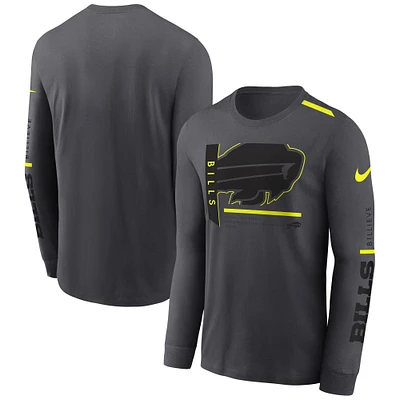 Men's Nike Anthracite Buffalo Bills Volt Performance Long Sleeve T-Shirt