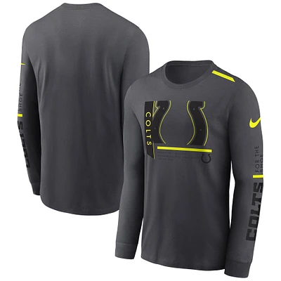 Men's Nike Anthracite Indianapolis Colts Volt Performance Long Sleeve T-Shirt