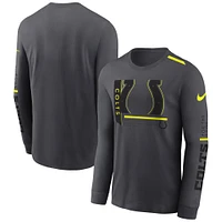 Men's Nike Anthracite Indianapolis Colts Volt Performance Long Sleeve T-Shirt