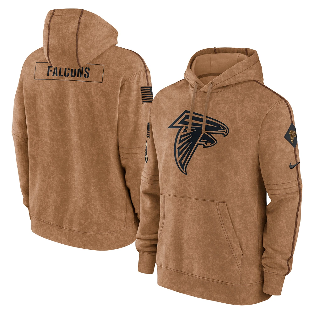 Men's Nike  Brown Atlanta Falcons Salute To Service Club Pullover Hoodie