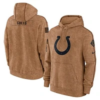 Men's Nike  Brown Indianapolis Colts Salute To Service Club Pullover Hoodie