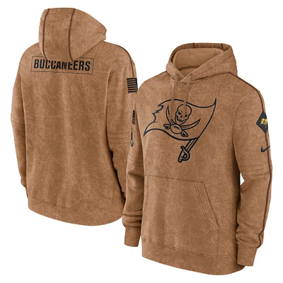 Men's Nike  Brown Tampa Bay Buccaneers Salute To Service Club Pullover Hoodie