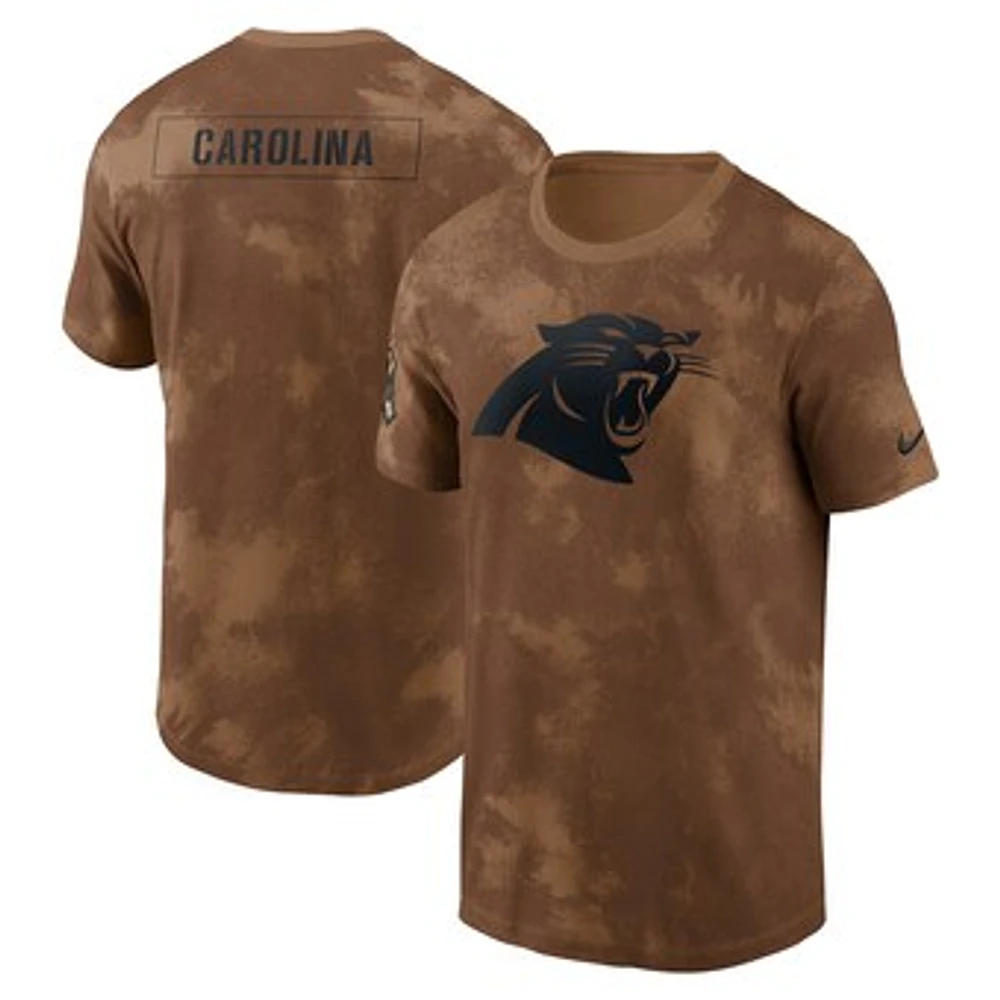 Men's Nike  Brown Carolina Panthers Salute To Service Sideline T-Shirt