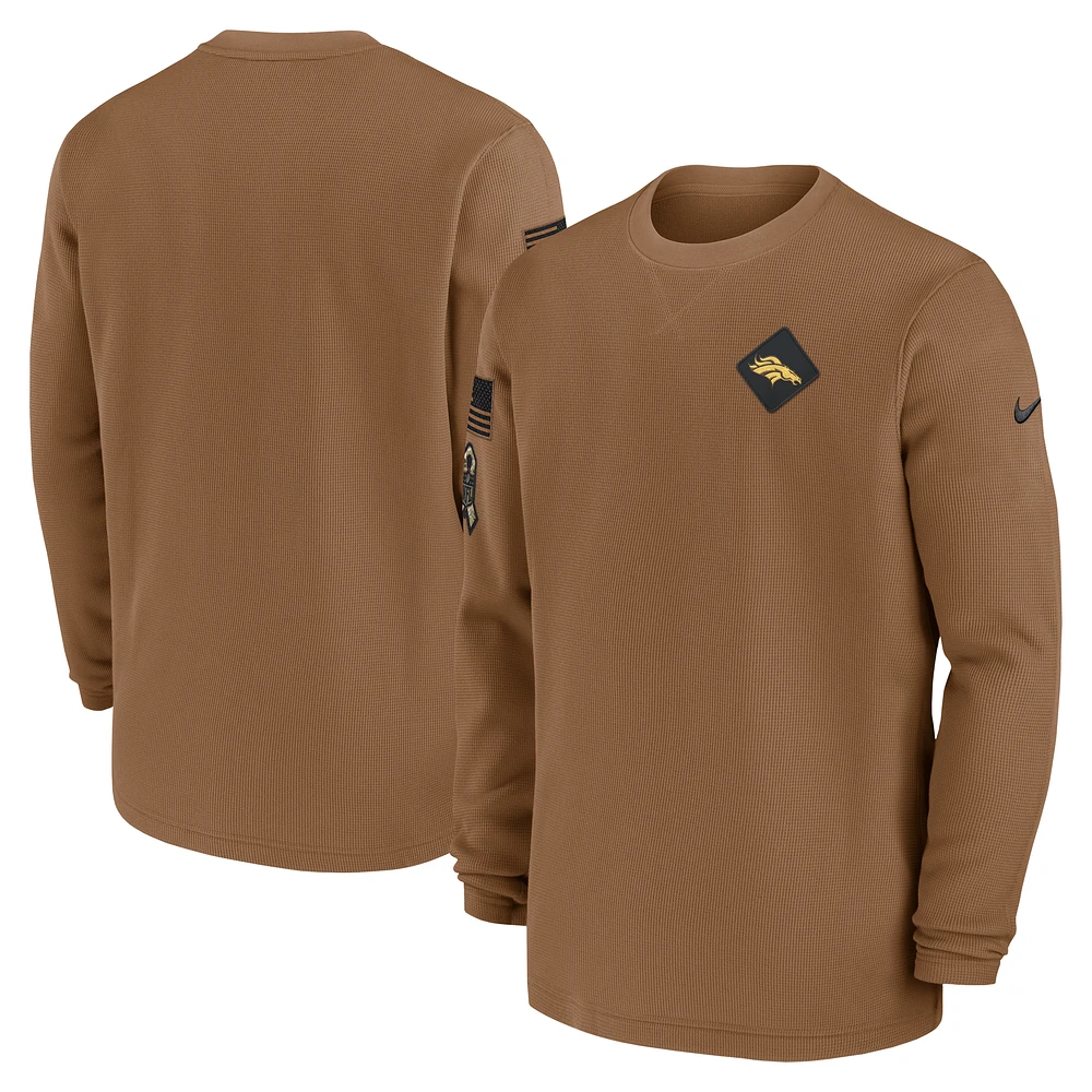 Men's Nike Brown Denver Broncos Salute to Service Pullover Sweatshirt