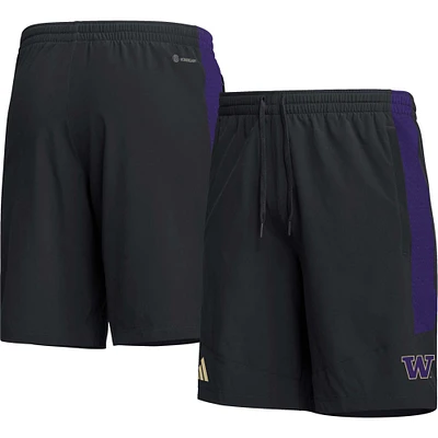 Men's adidas Black Washington Huskies AEROREADY Shorts