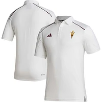 Men's adidas White Arizona State Sun Devils Coaches AEROREADY Polo