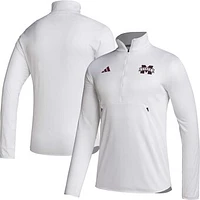 Men's adidas Mississippi State Bulldogs 2023 Sideline AEROREADY Half-Zip Top