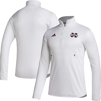 Men's adidas Mississippi State Bulldogs 2023 Sideline AEROREADY Half-Zip Top