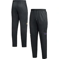 Men's adidas  Black Washington Huskies 2023 Travel AEROREADY Tapered Pants