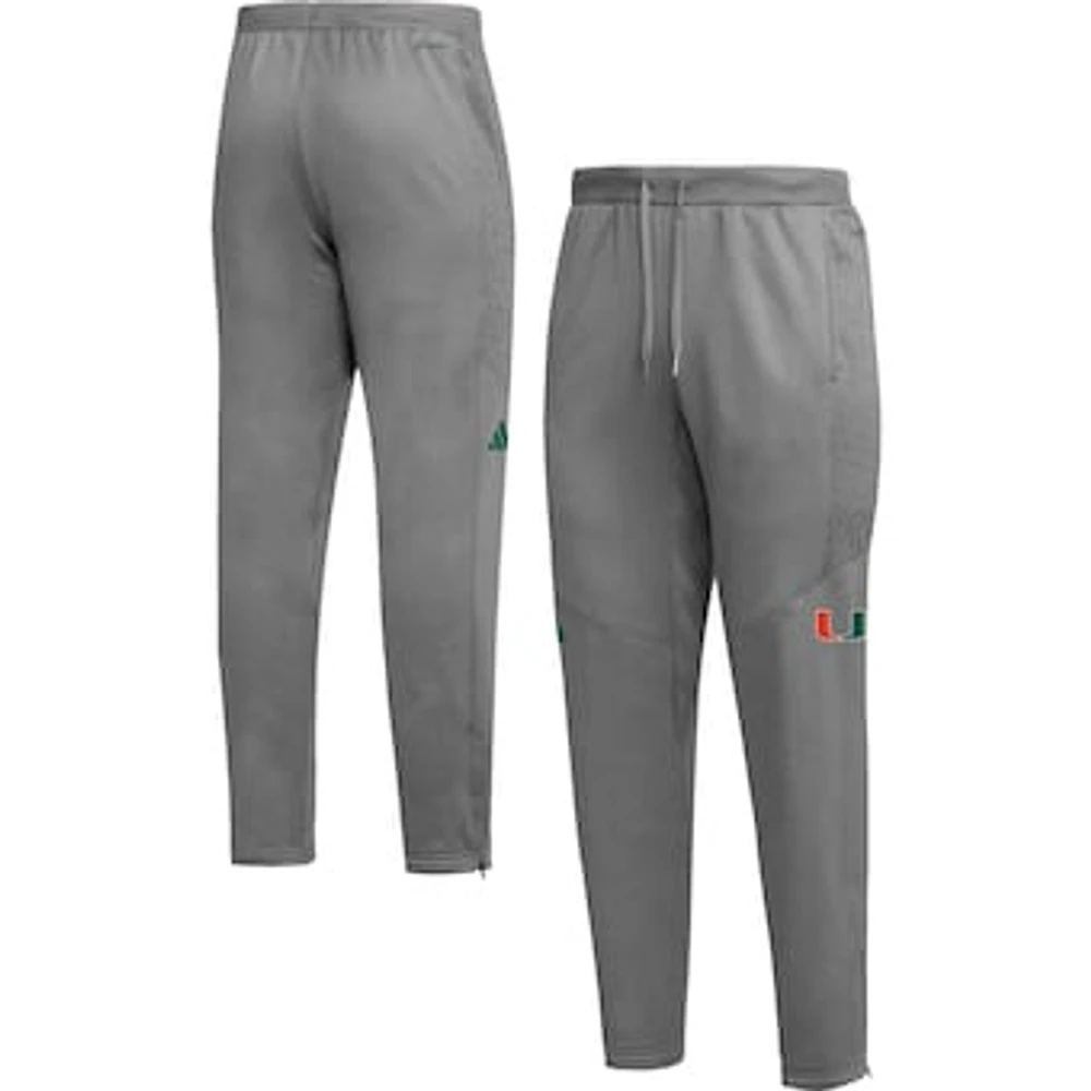 Men's adidas Miami Hurricanes 2023 Travel AEROREADY Tapered Pants