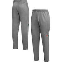 Men's adidas  Gray Miami Hurricanes 2023 Travel AEROREADY Tapered Pants