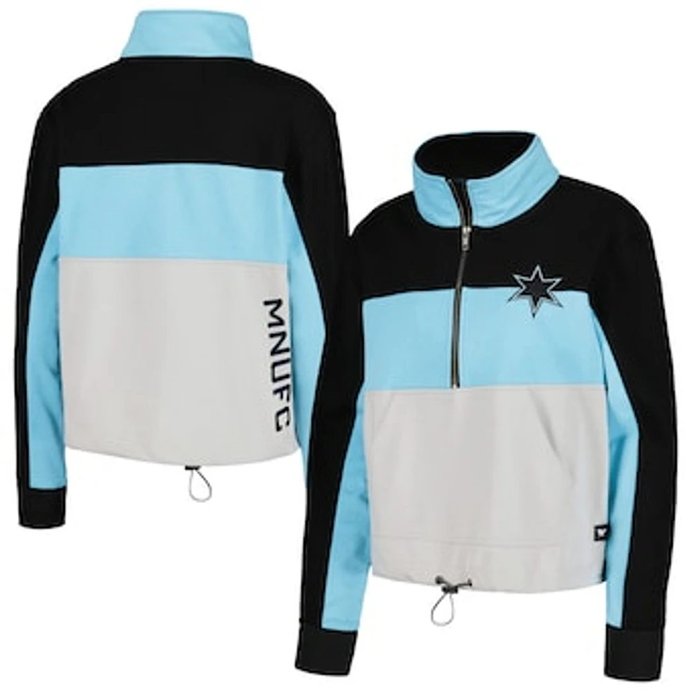 Women's The Wild Collective Blue Minnesota United FC Fleece Half-Zip Jacket