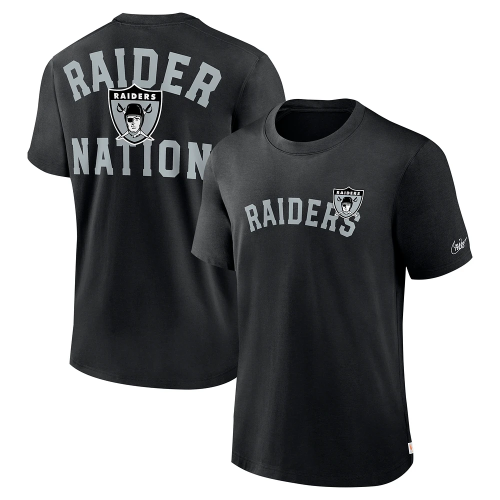 Men's Nike  Black Las Vegas Raiders Rewind Slogan T-Shirt