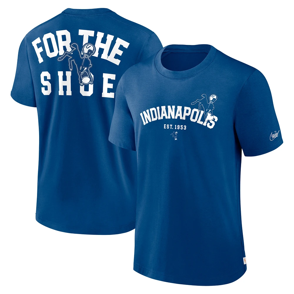 Men's Nike  Royal Indianapolis Colts Rewind Slogan T-Shirt