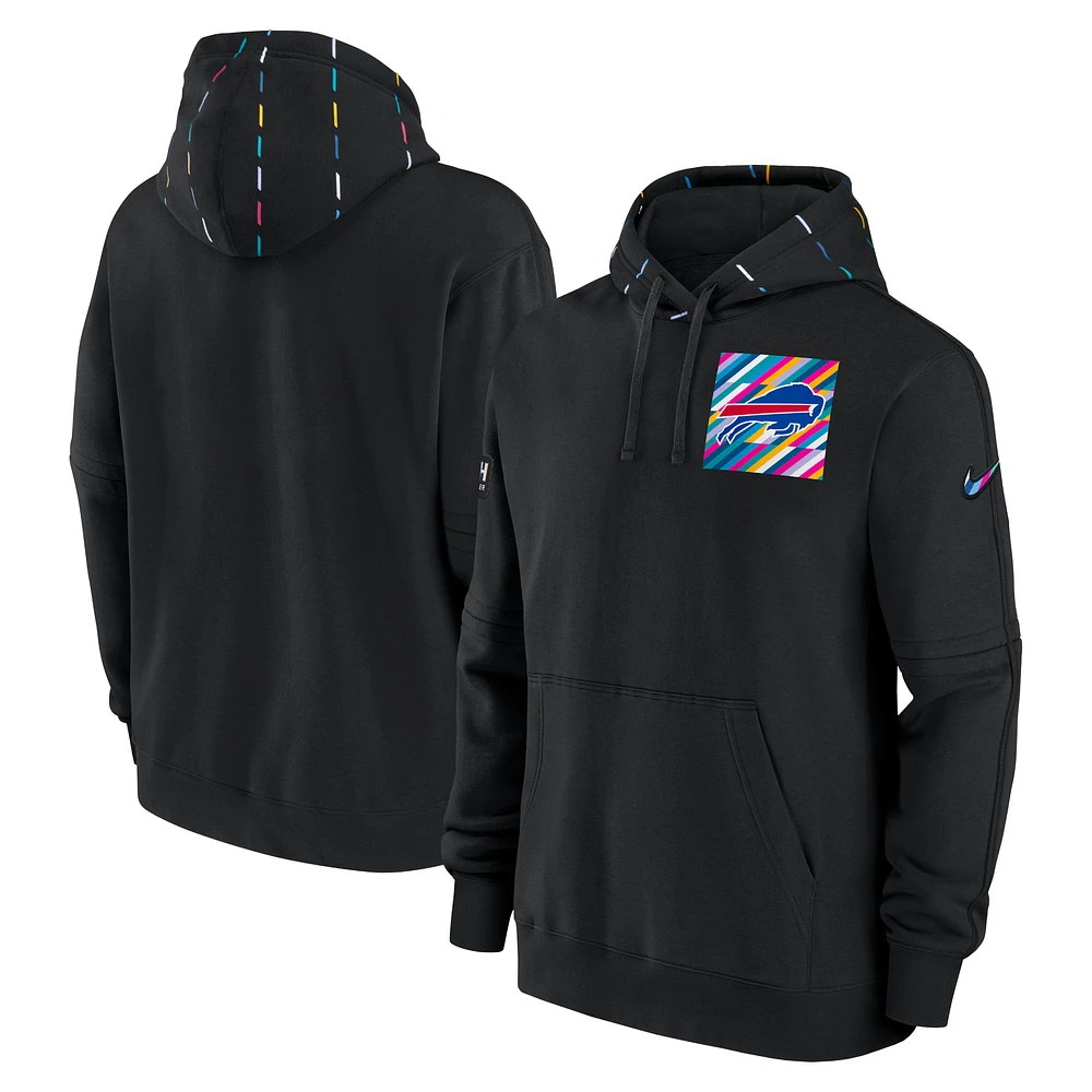 Men's Nike  Black Buffalo Bills Crucial Catch Club Pullover Hoodie