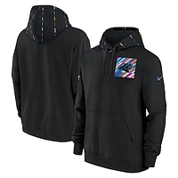 Men's Nike  Black Carolina Panthers Crucial Catch Club Pullover Hoodie